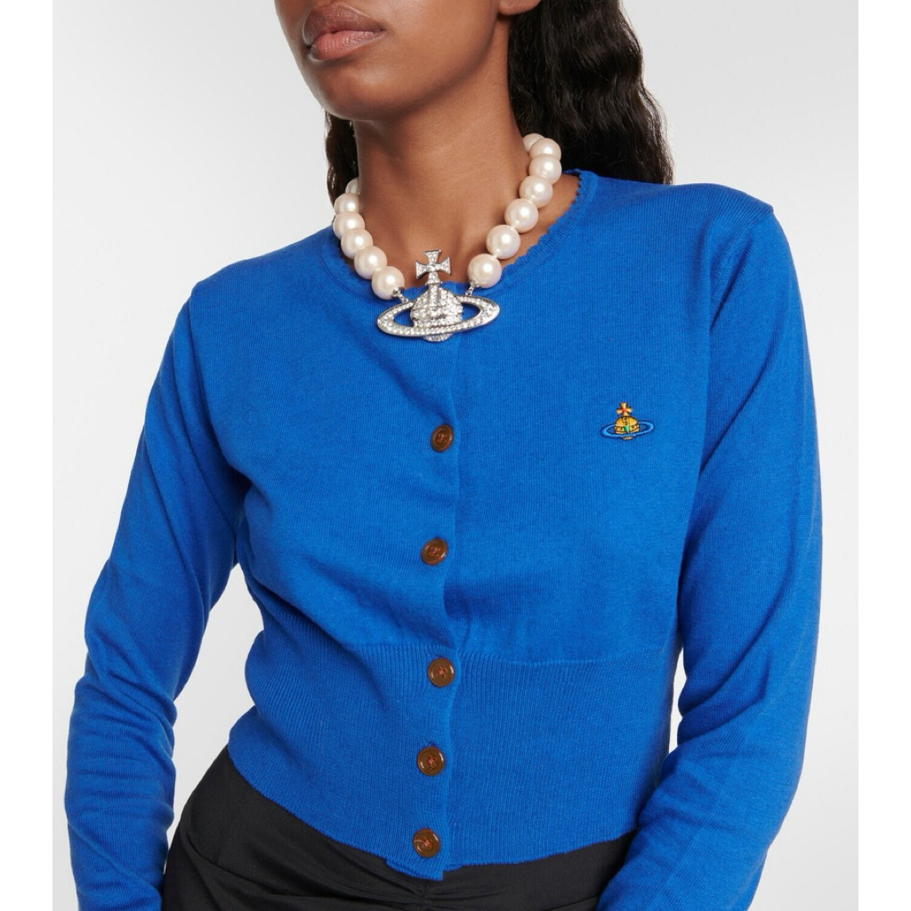 Vivienne Westwood Bea cropped cotton-blend cardigan NEW