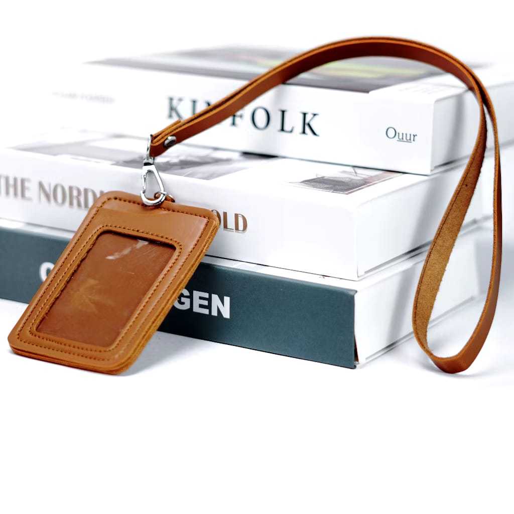 

ID card holder Name tag Holder 3 slot kartu. ID card holder kulit sintetis