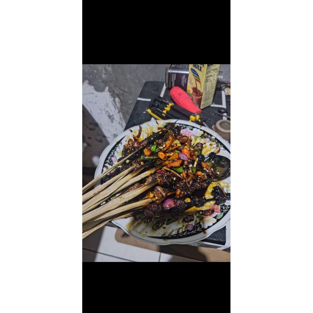 

sate rumahan pedas manis