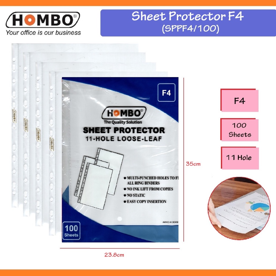 

KODE O33T Sheet Protector F4 Document Protector Plastik Sleeves 1 Lembar