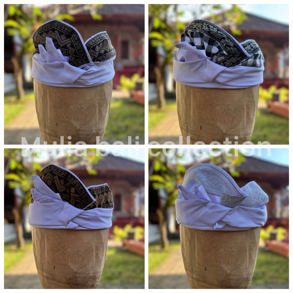 Udeng Jadi Anak & Dewasa /Udeng Putih Kuning/ Udeng hitam Lis/ Udeng hitam/ COd