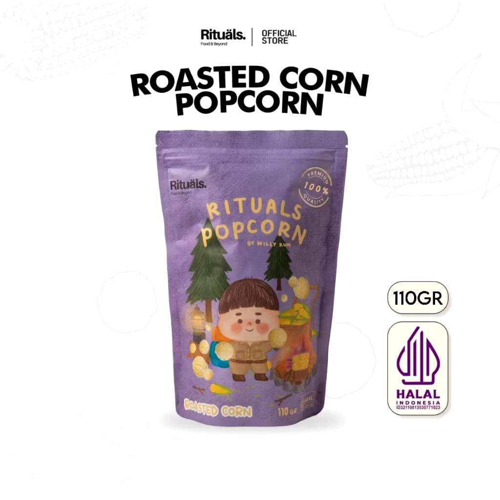 

Rituals Food Roasted Corn Popcorn Premium 110 gr Snack Jagung Rasa Jagung Bakar