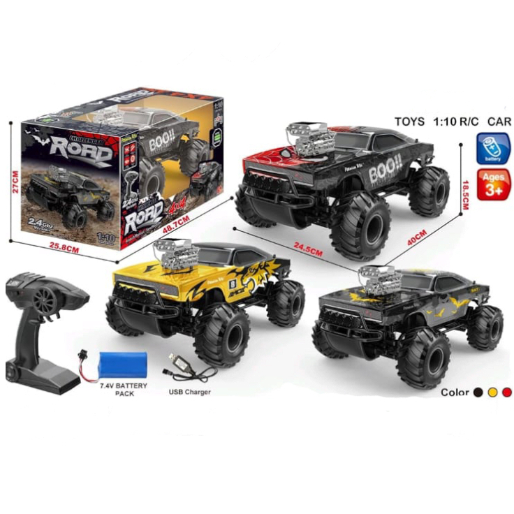 Mainan Mobil Remote Challenger Road RC Sand Monster Ukuran Besar Skala 1:10