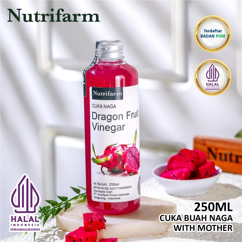 

NUTRIFARM CUKA BUAH NAGA 250 ML ORIGINAL/DRAGON FRUIT VINEGAR WITH MOTHER/CUKA BUAH NAGA ORGANIK TANPA CAMPURAN ORIGINAL UNTUK KESEHATAN