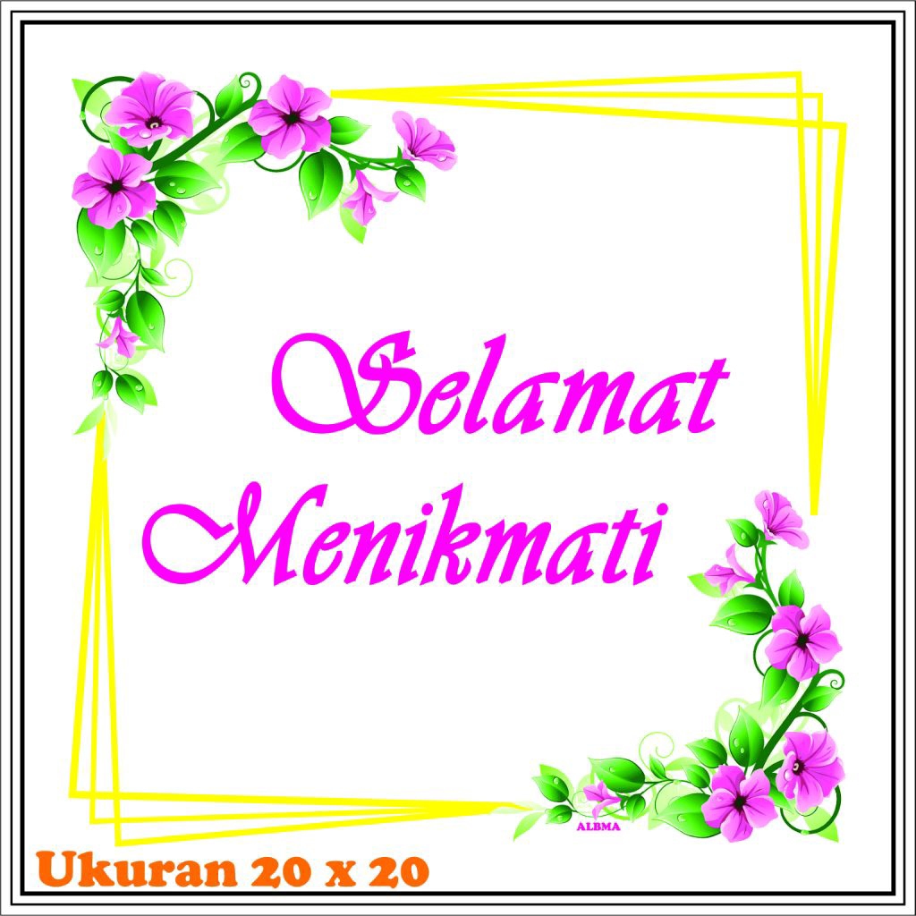 

plastik selamat menikmati ukuran 20 × 20