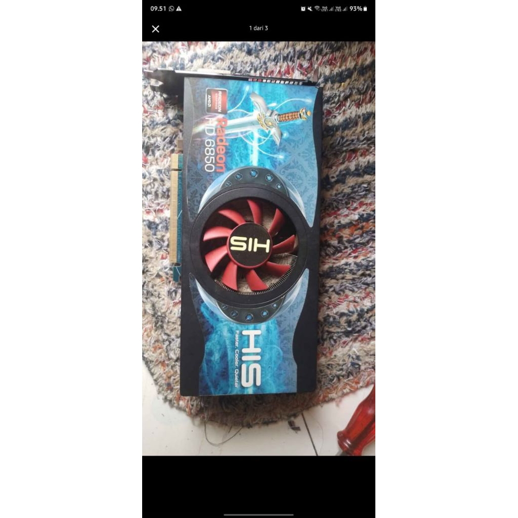 VGA AMD HD 6850 1gb 256bit GDDR5