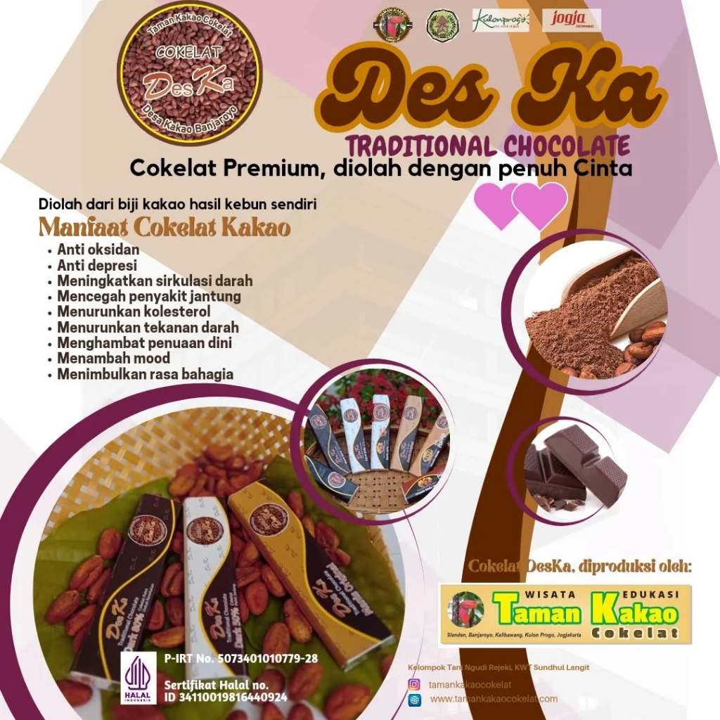 

Cokelat DesKa Premium I Cokelat Batangan 32 gr I Cokelat Asli I Cokelat lokal Jogja I