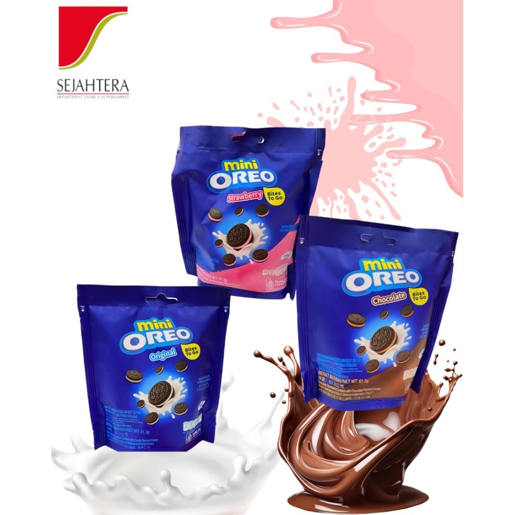 

MINI OREO BITES TO GO (CHOCOLATE,ORIGINAL,STRAWBERRY) 61,3gr