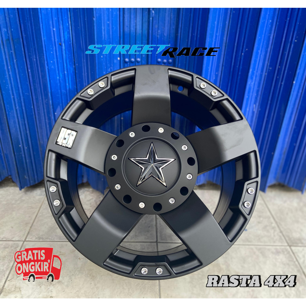 Velg Offroad R16 Cocok Untuk Mobil Terios Rush Innova HSR Rata r16 Black