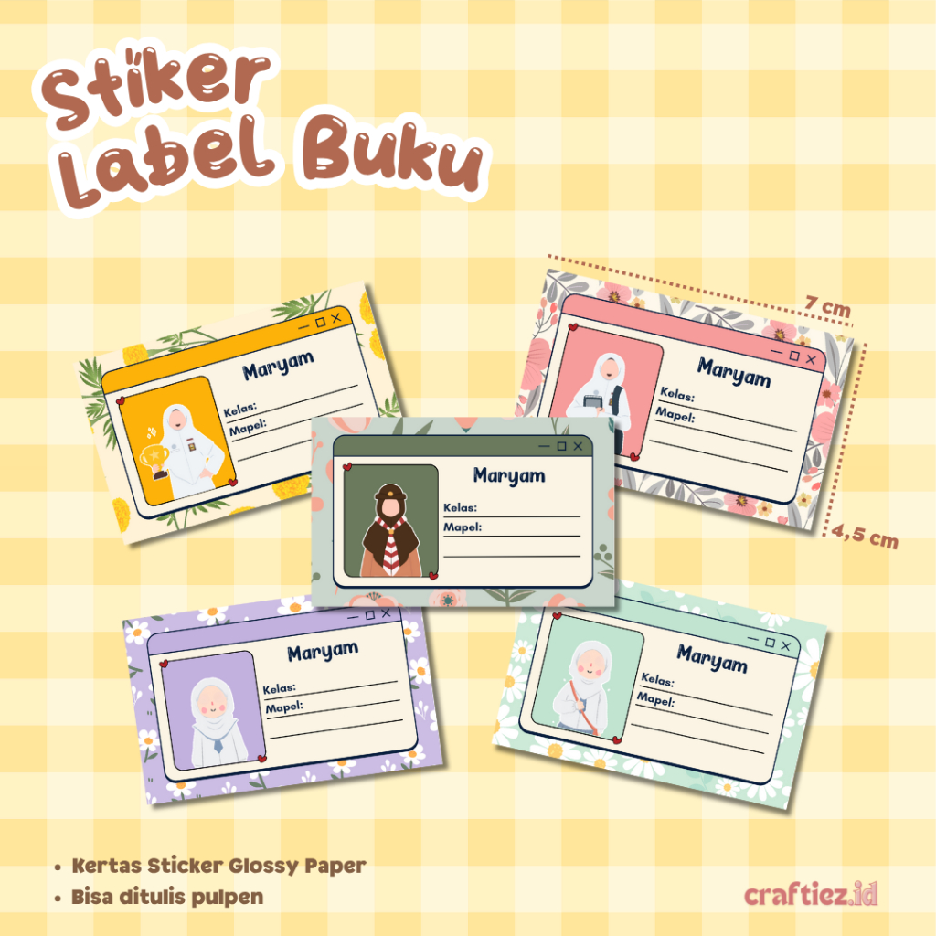

Stiker Label Buku Mata Pelajaran Isi 32 Pcs Karakter Murid SMA