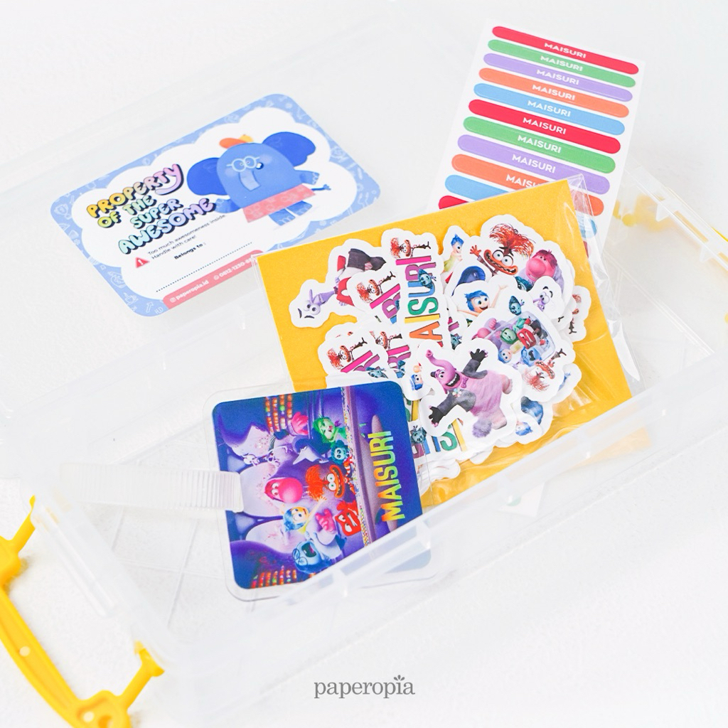 

Back To School paket stiker nama sticker pensil bag tag gantungan tas sekolah