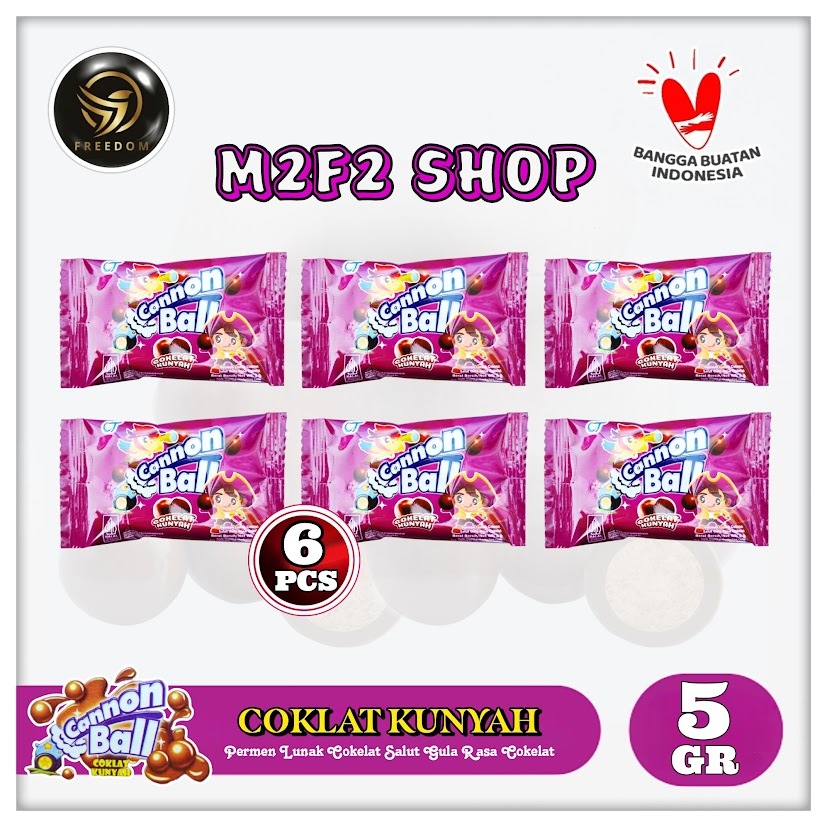 

Permen Lunak Cannon Ball Rasa Cokelat Sachet - 5 gr (Kemasan 6 Pcs)