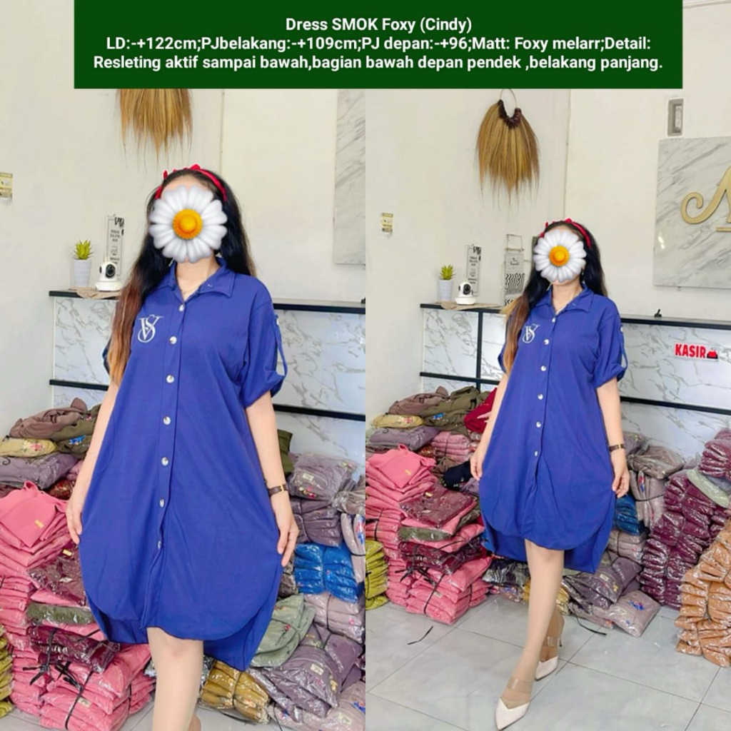 Dress Foxy Cindy / Dress Foxy Cindy Kerah Panjang Belakang/ Dress Foxy Cindy / Dress Foxy Canda / Dr