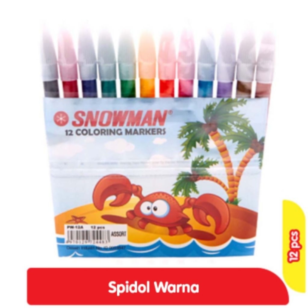 

Snowman Spidol Warna isi 12pcs