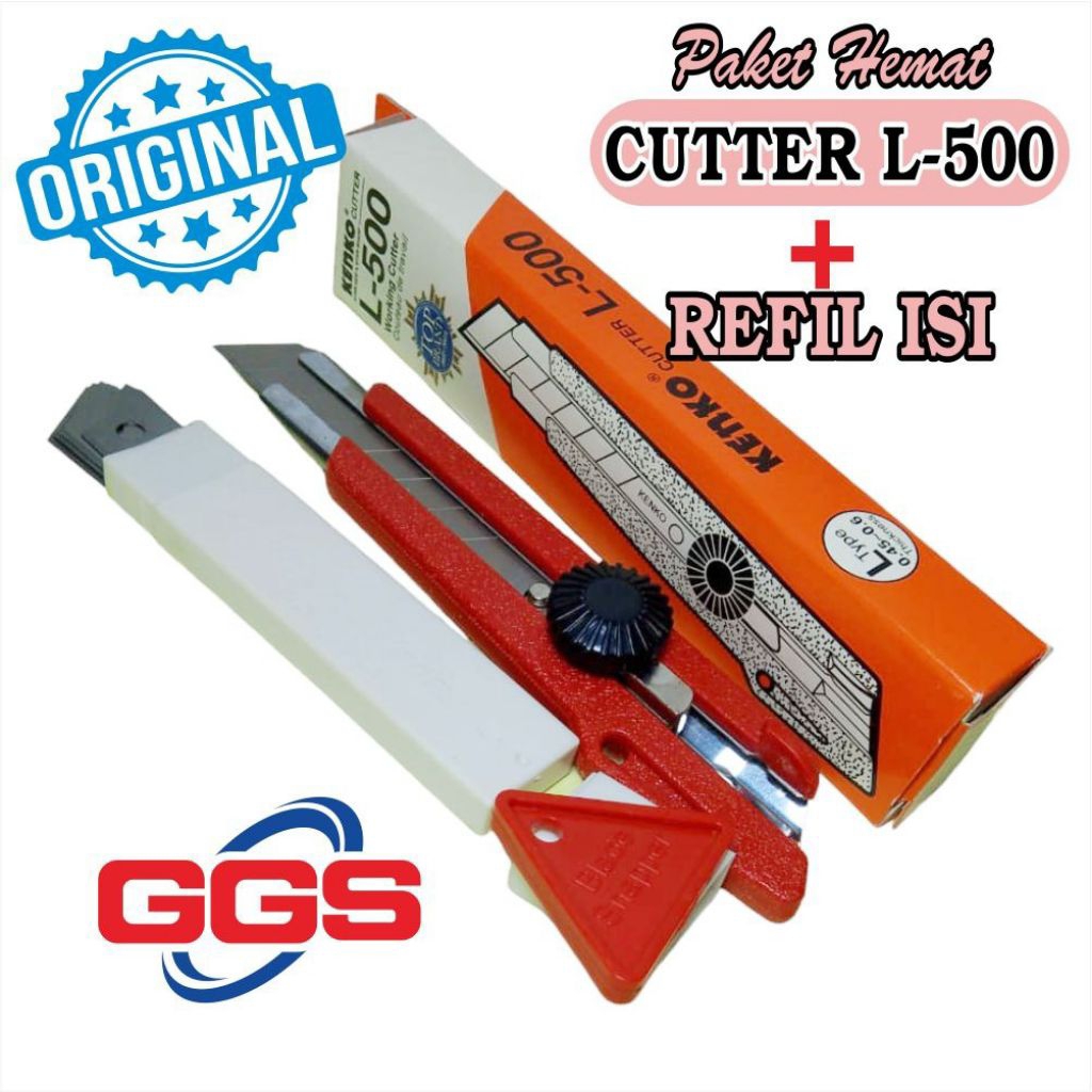 

PAKET CUTTER + REFIL ISI CUTTER KENKO / CUTTER JOYKO L-500 CUTTER BESAR