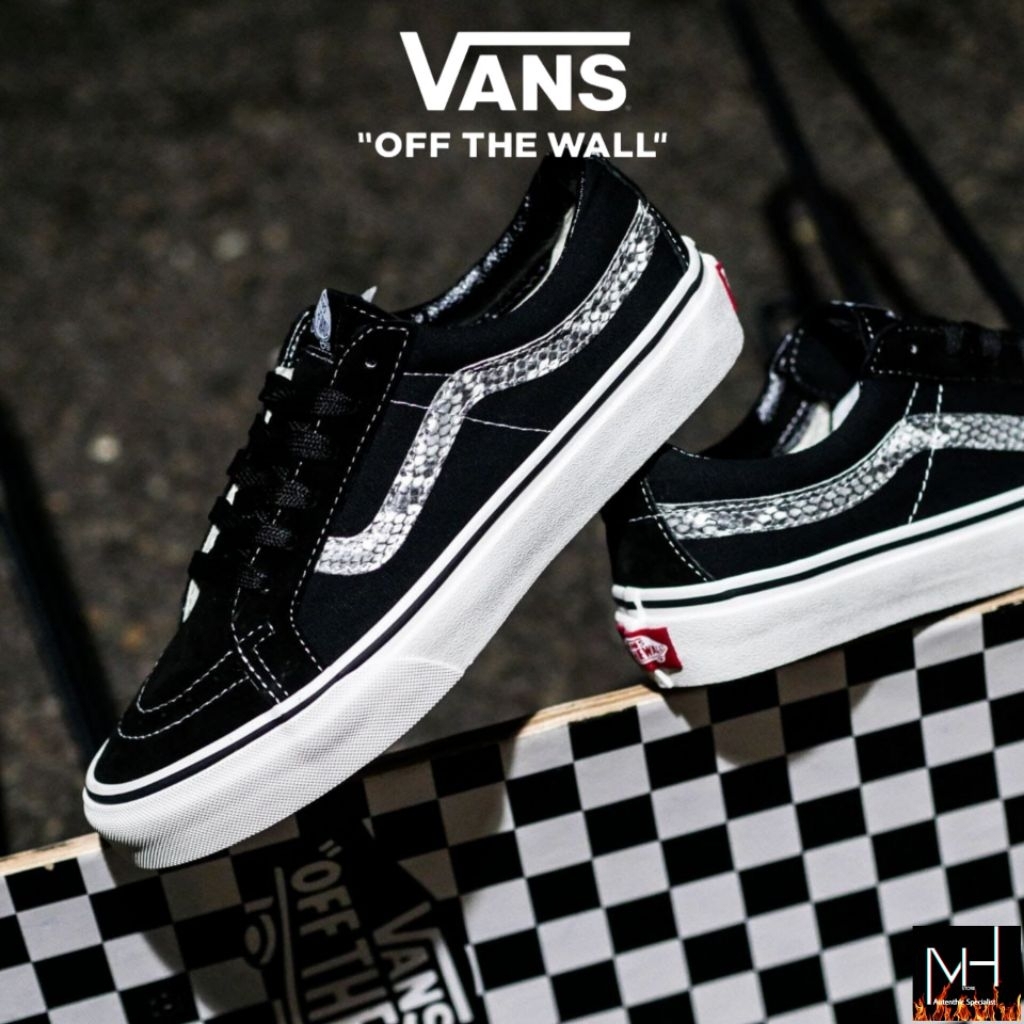 Vans Sk8-Low Reissue Surf Snake Black White Original 100%