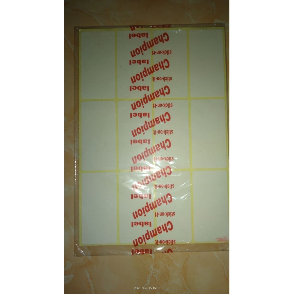 

PAPRICA.ID Label Undangan isi 10 lembar Merk Champion Nomor 103 (Ukuran 3,2 cm x 6,4 cm)