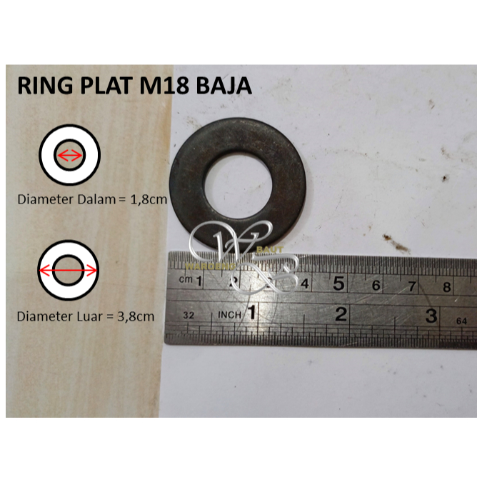 RING PLAT BAJA M18 UNTUK BAUT MUR M18 HEXA RING M18 PLATE BAJA WASHER PLATE BAJA M18