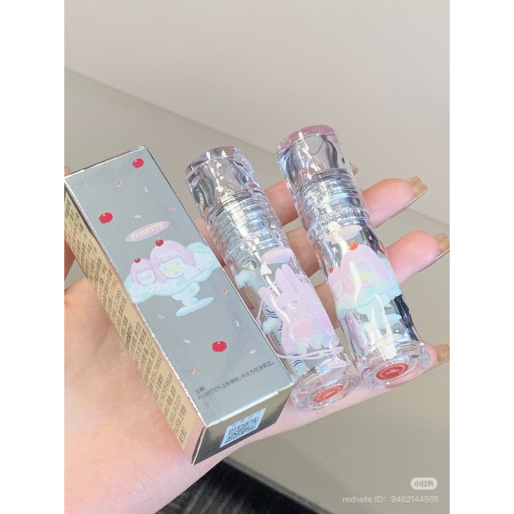 Flortte x Wackky Lip Lacquer Waterproof Lip gloss Transferproof
