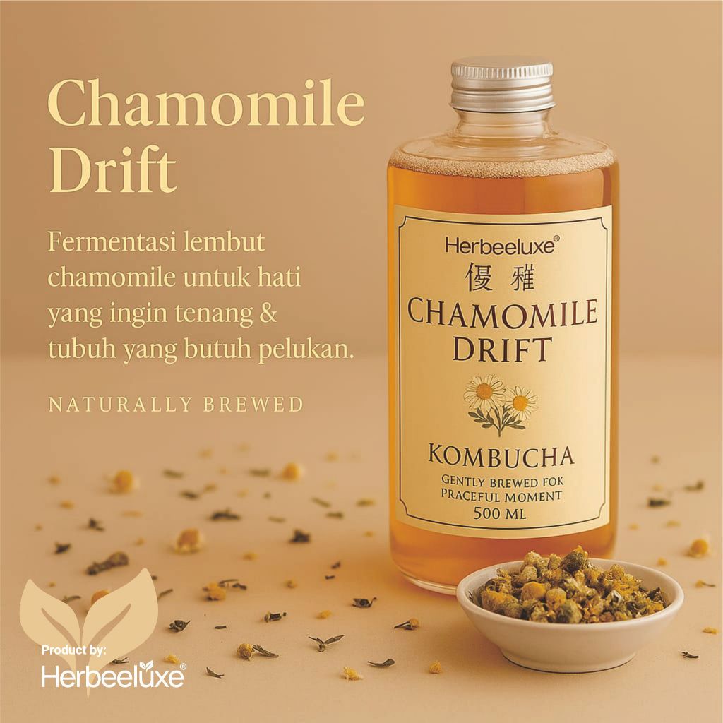 

HerbeeLuxe Kombucha 500ml | Teh Fermentasi Sehat | Memperbaiki Usus | Pencernaan Jadi Sehat