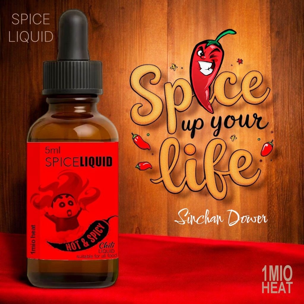 

Sinchan Dower spice liquid hot and spicy chili liquid menambahkan extra pedas untuk penyemangat nafsu makanan Natural sambal rempah prank teman couple