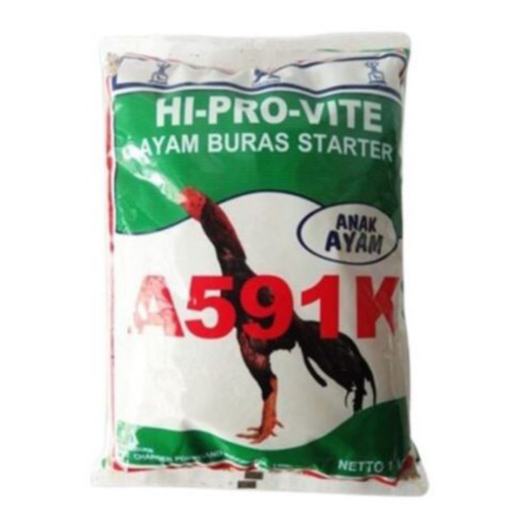 Pakan Ayam Bangkok A591K Hi-Pro-Vite A 591 K 591K Hobi Aduan 1kg 1 kg