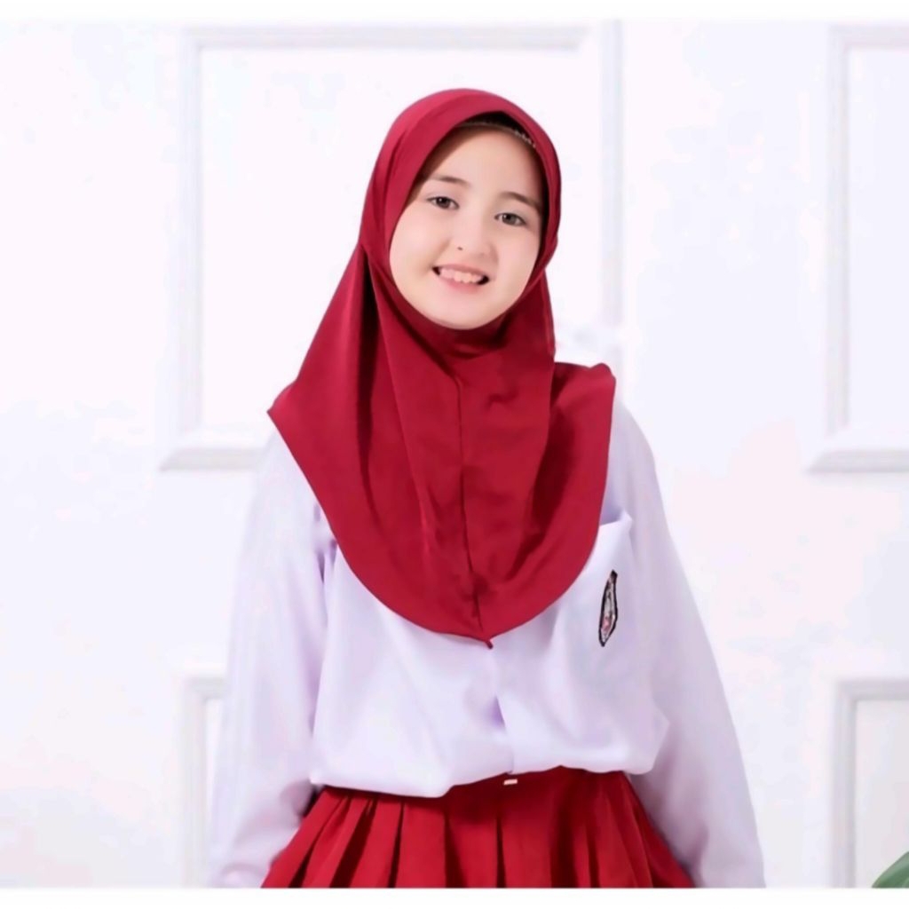 HIJAB SEKOLAH ANAK/HIJAB BERGO HAMIDAH ANAK/HIJAB INSTAN ANAK