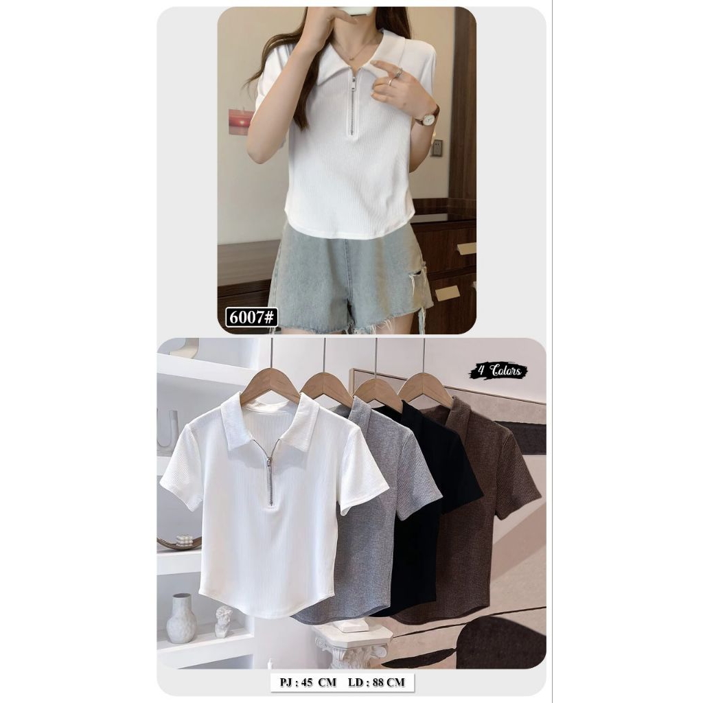 ATASAN WANITA KAOS KERAH IMPORT