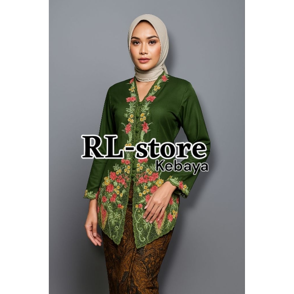 Kebaya encim bordir - kebaya best seller - kebaya terbaru - kebaya murah - kebaya Nayla - kebaya tra