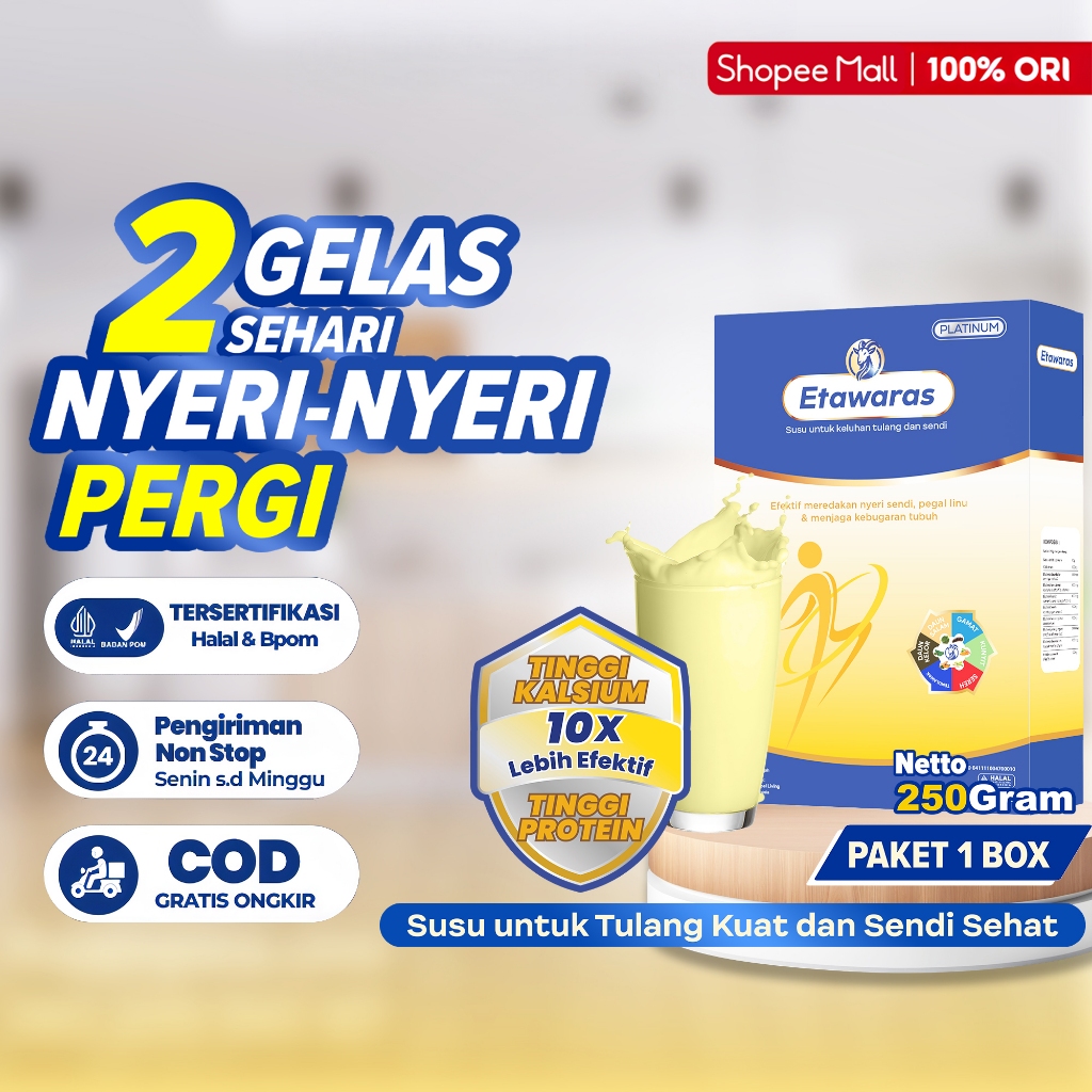 

Etawaras Platinum Susu Kambing Etawa Rasa Jahe Terapi Tulang dan Sendi