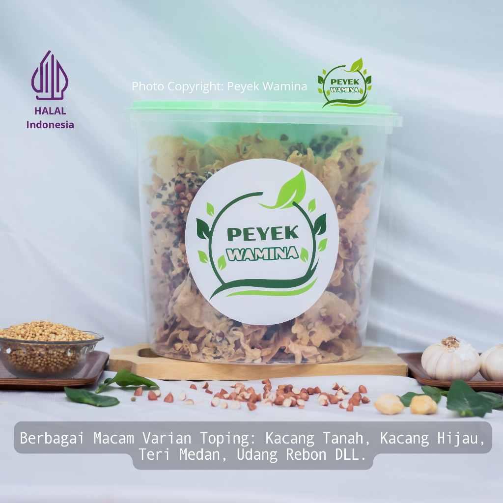 

Rempeyek Toples All Varian 10L 1000 Gram | Peyek Wamina