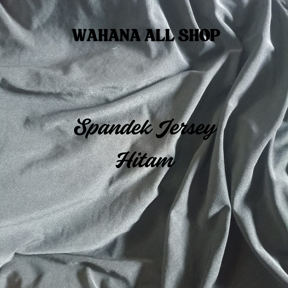 Kain Spandek Jersey Balon Premium Warna Hitam