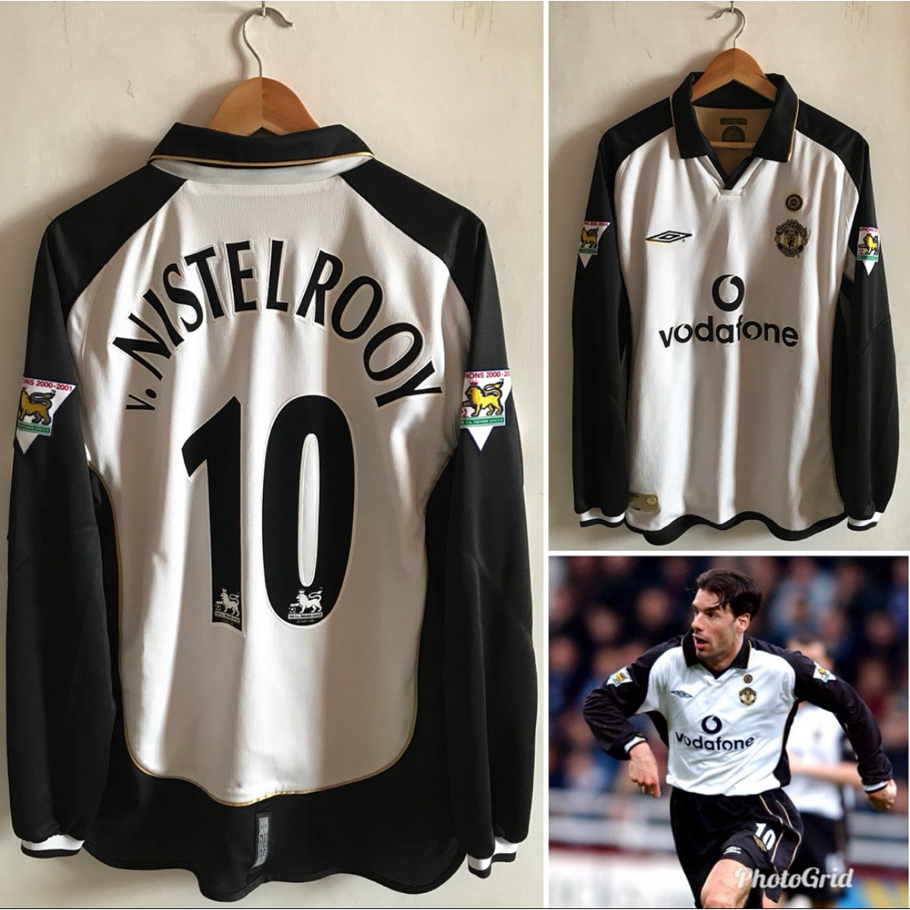 BAJU JERSEY EMYU Manchester United RETRO Centenary 2001 2002 2003 01 02 03 Full nama longsleeve Panj