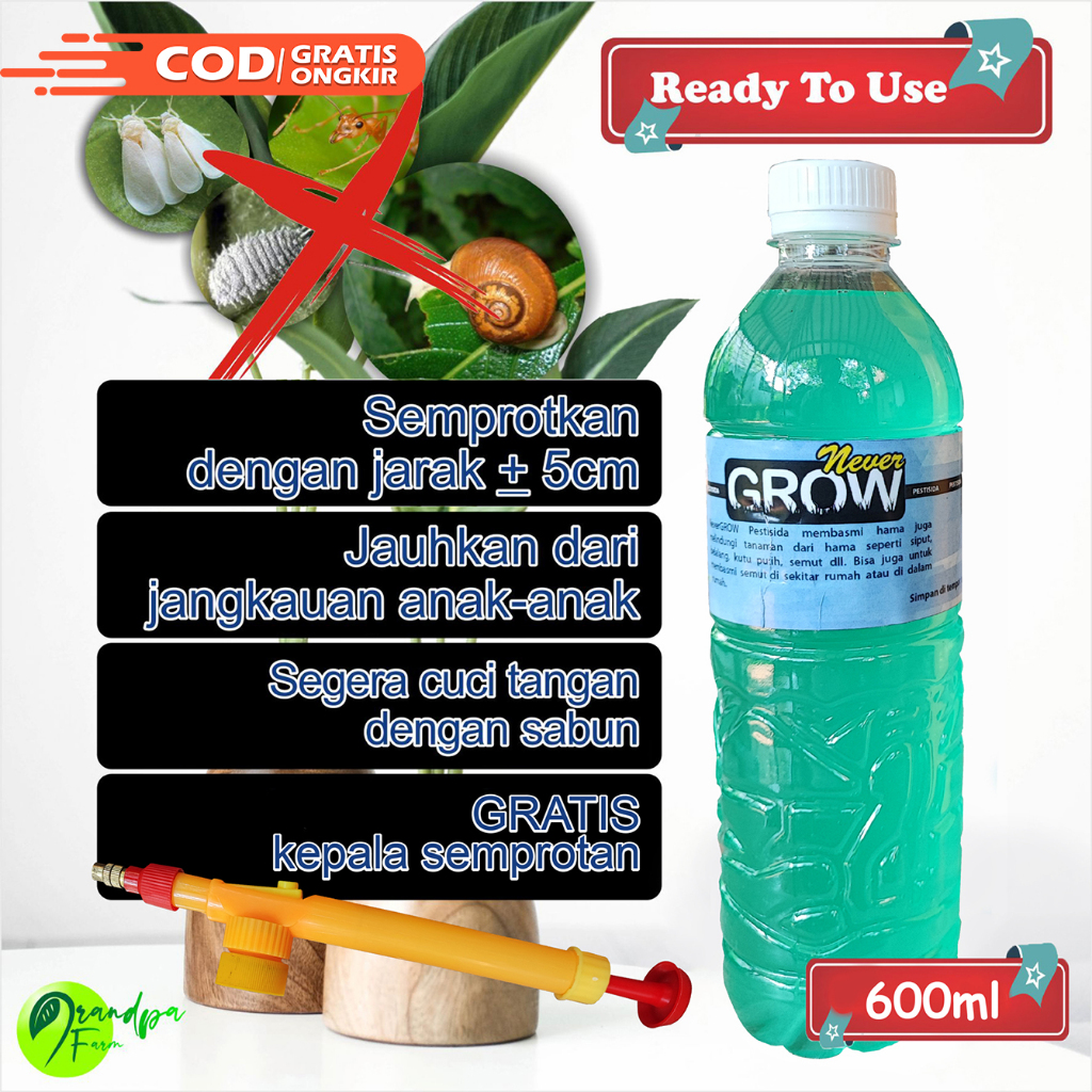 Pembasmi Hama Semut, Kutu Putih, Ulat, dan Hama Lainnya pada Tanaman Kemasan 600 ml