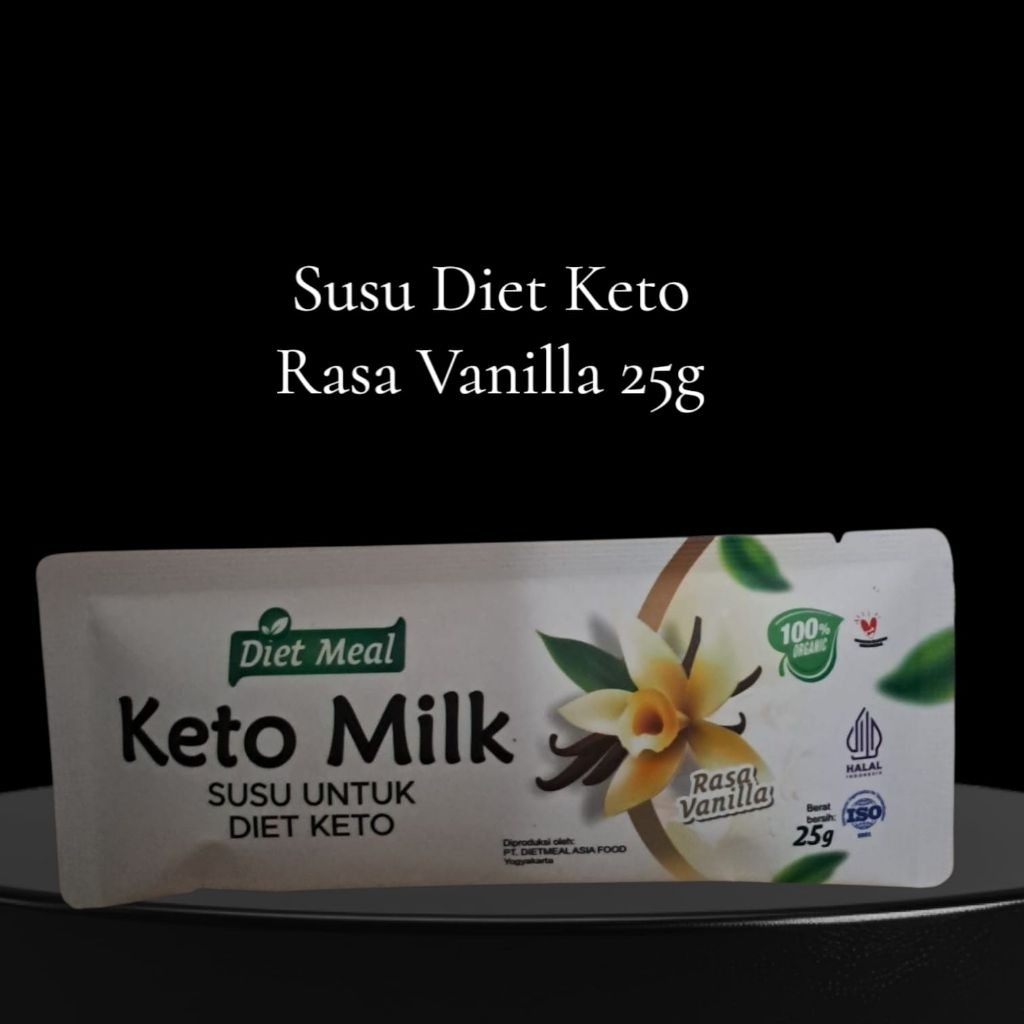 

Susu Keto Milk Rasa Vanilla 25 g | Susu Diet Keto Rendah Karbo Organik & Halal