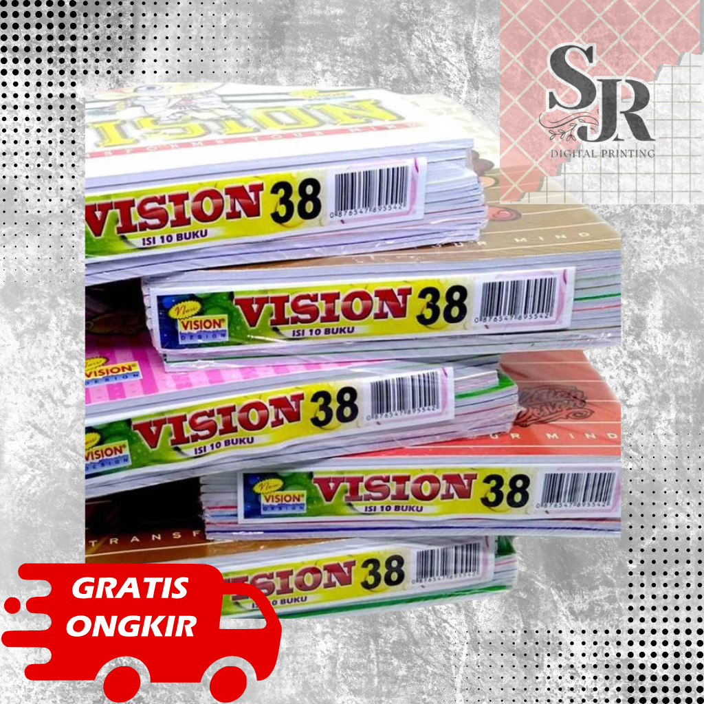 

BUKU TULIS VISION 38 LEMBAR / 10 PCS