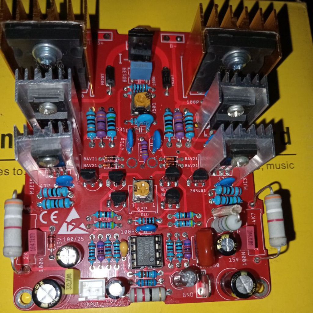 kit driver class AB basic TD pcb double layer merah