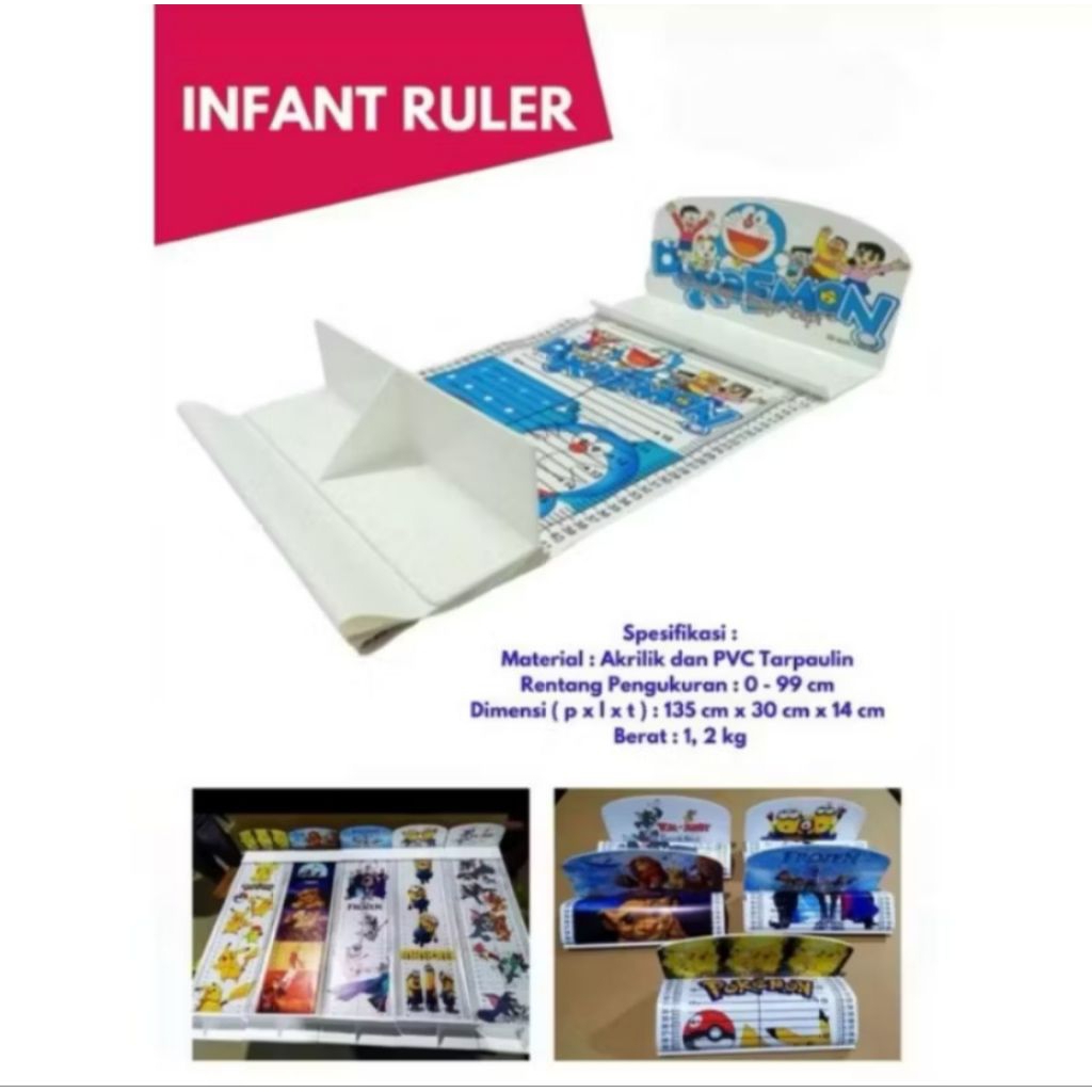 Pengukur Panjang Bayi Karakter / Akrilik & Banner Pengukur WB C / Infantometer