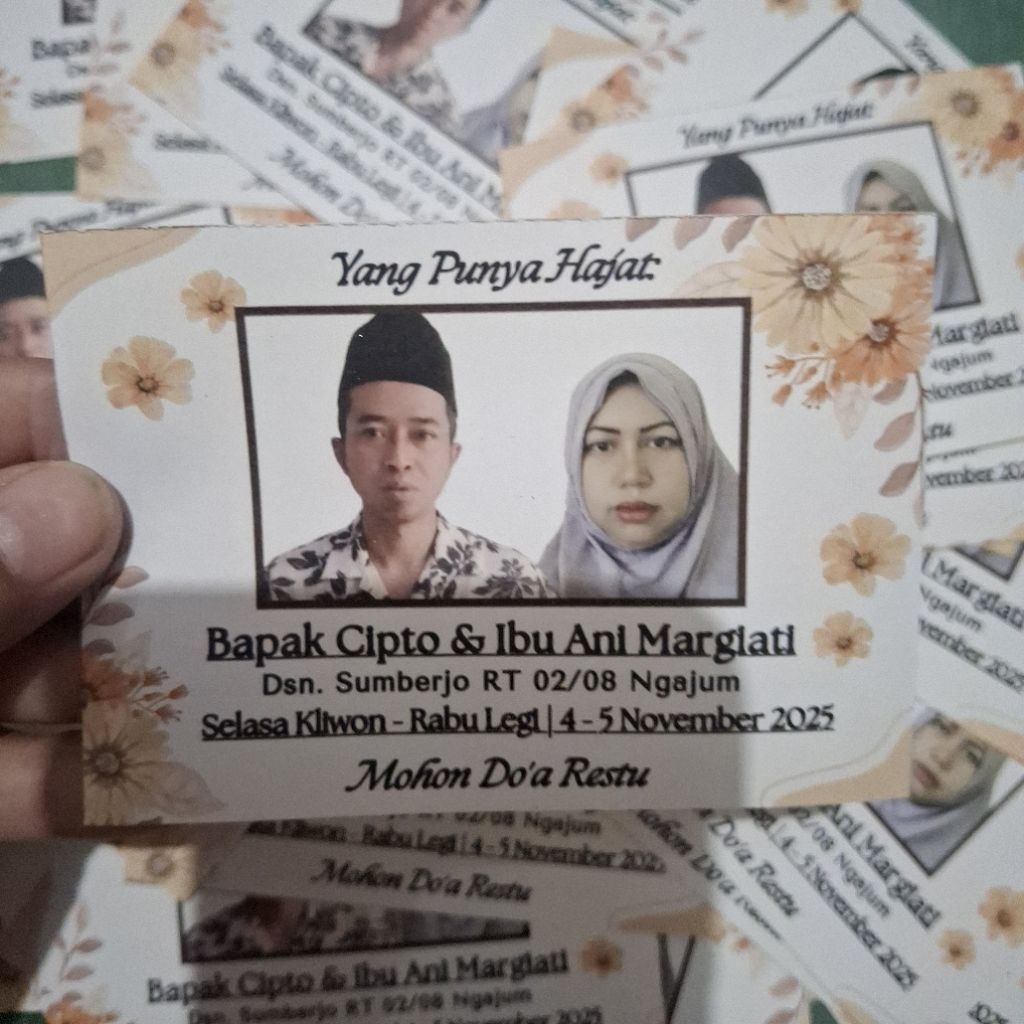 

[18 pcs] 7x10cm Sticker Acara / Hajat / Undangan