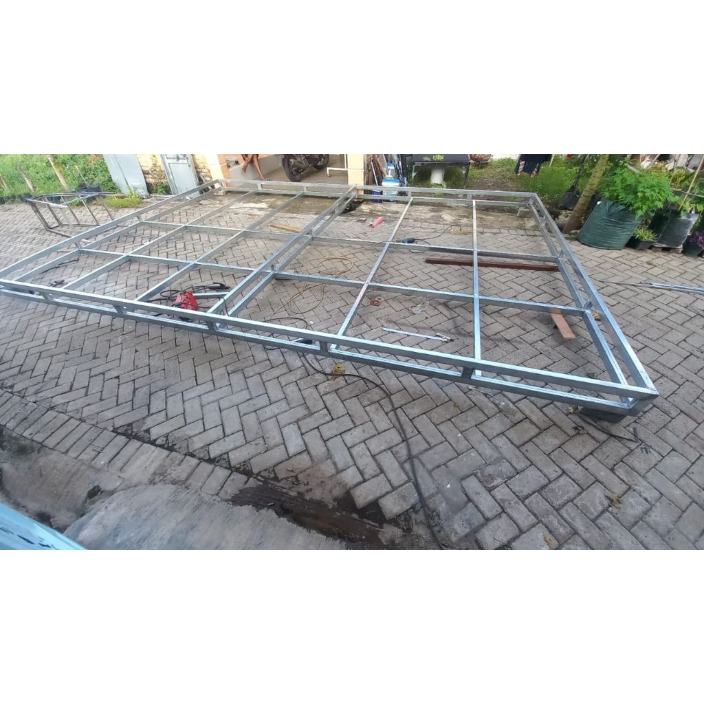 KANOPI BESI HOLLOW 4x6 Galvanis (MINIMALIS)