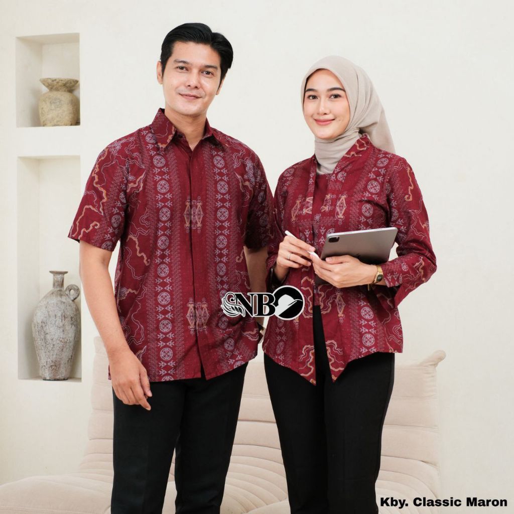 Couple Kebaya Batik Wanita Batik Pria Seragam Kantor