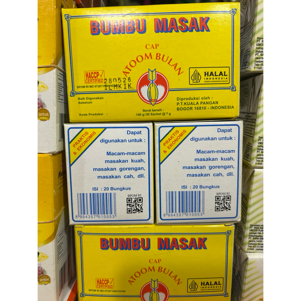 

Bumbu Atom Bulan 1 pak isi 20 sachets @7 gr