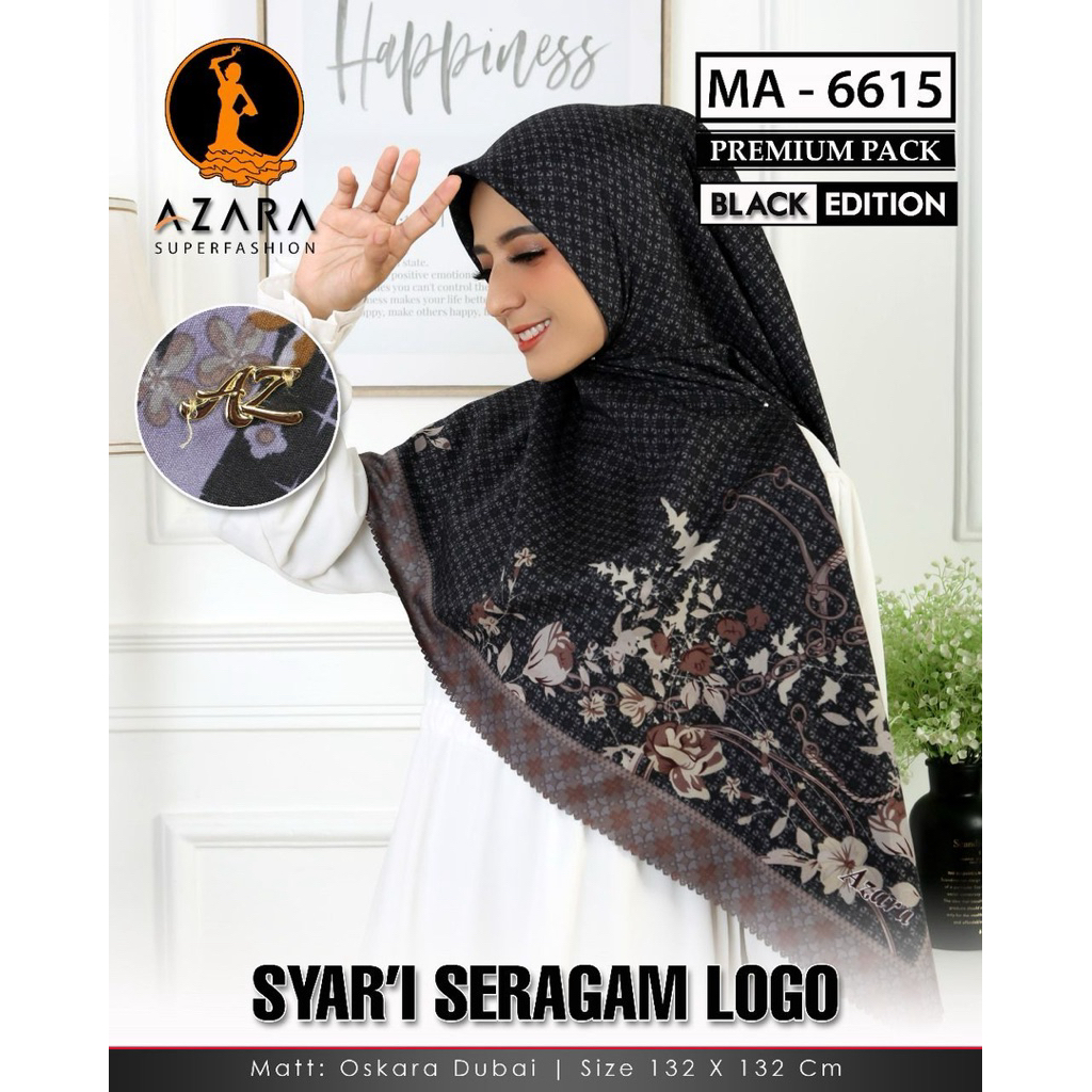 Segiempat oskara syar’i motif black edition by azara