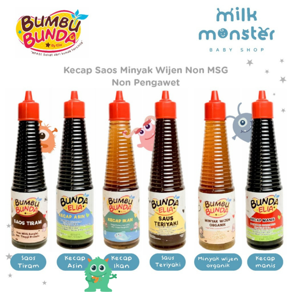 

Bumbu Bunda Elia Kecap Saos Minyak Wijen Non MSG Non Pengawet