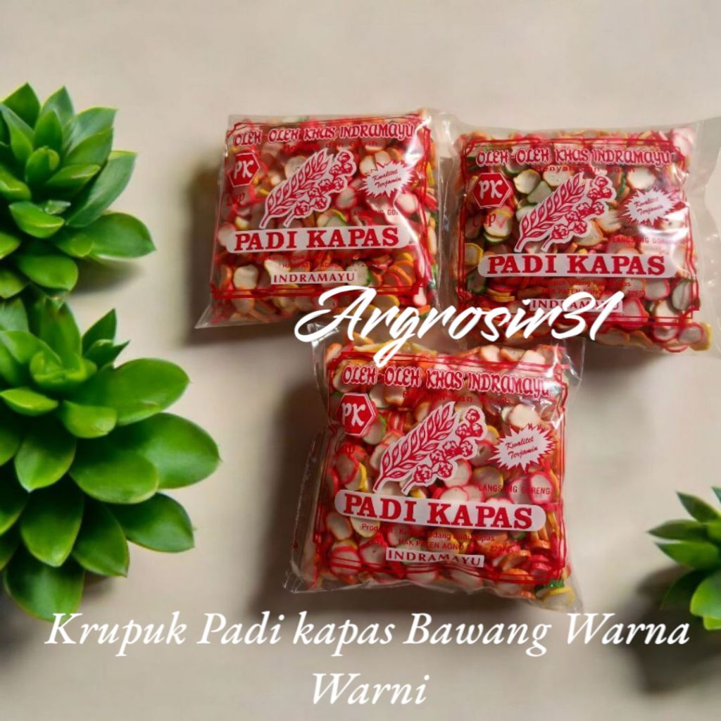 

Kerupuk Mentah Padi kapas Bawang warna warni 250 gram