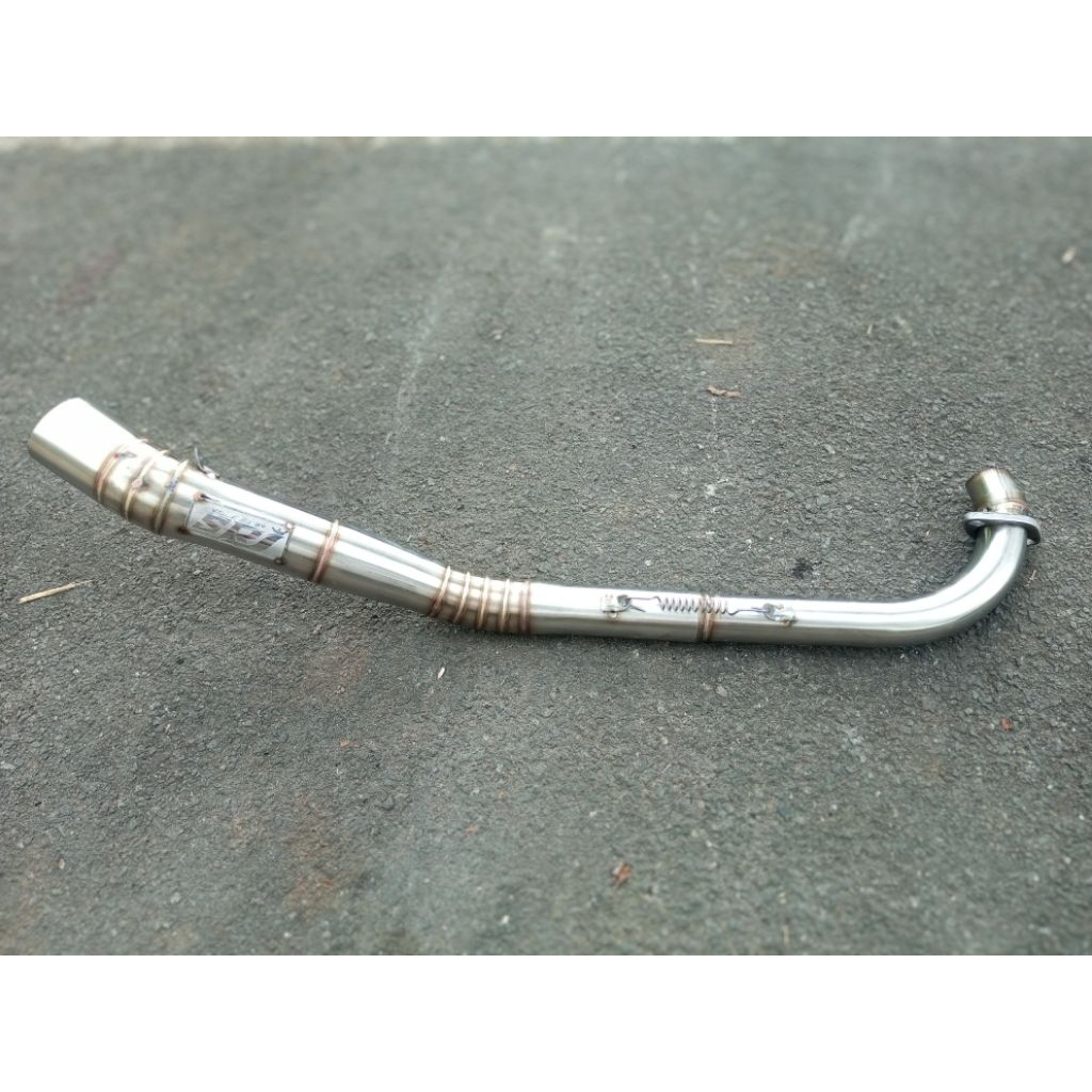 leher knalpot srj racing 354 leheran pipa depan 32 mm model kolong tengah spek bore up 150cc 200cc i