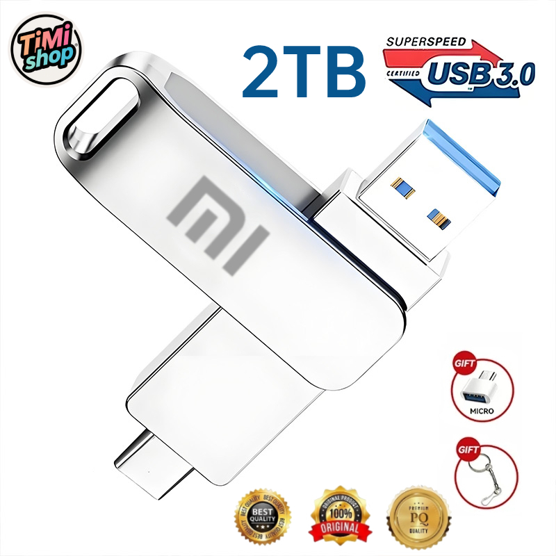 Xiaomi TYPE-C Flashdisk USB 1tb 2tb Kecepatan Tinggi, Driver Flash Logam USB , USB Flash Drive Untuk