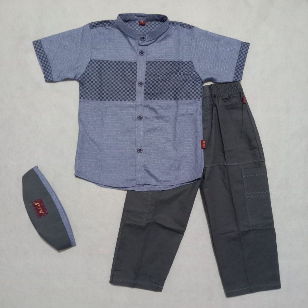 Baju Koko Anak Khalifah A&J Lengan Pendek