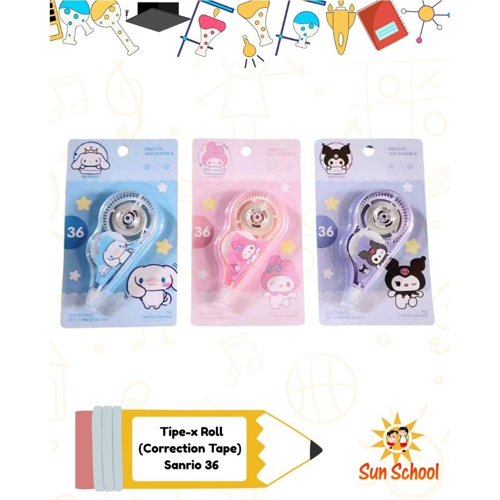 

Tip Ex Kertas Sanrio melody kuromi cimanoroll