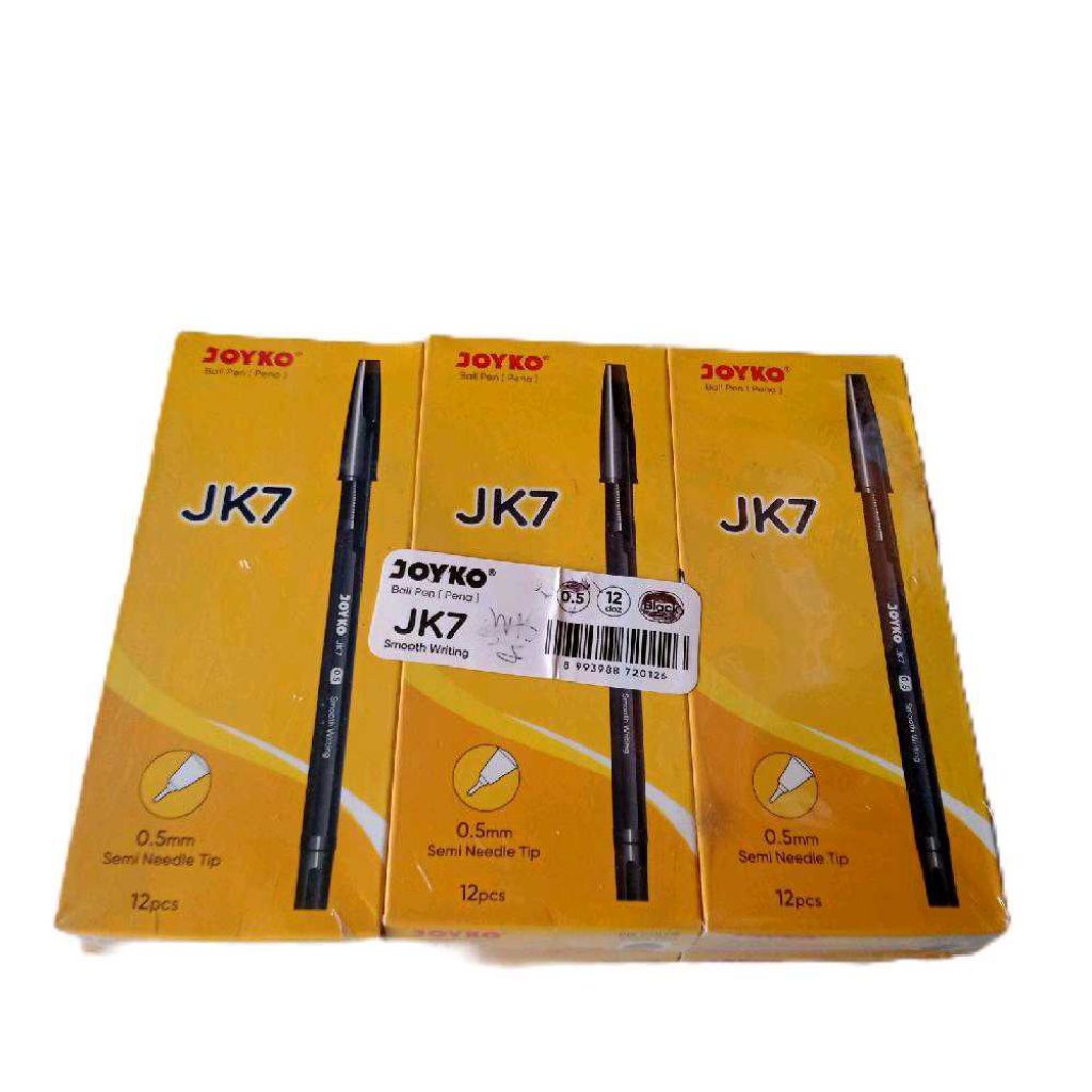 

joyko 6 buah pen JK7 warna hitam ketebalan 0.5mm semi nidle tip joyko per 6 pcs - enc.sup